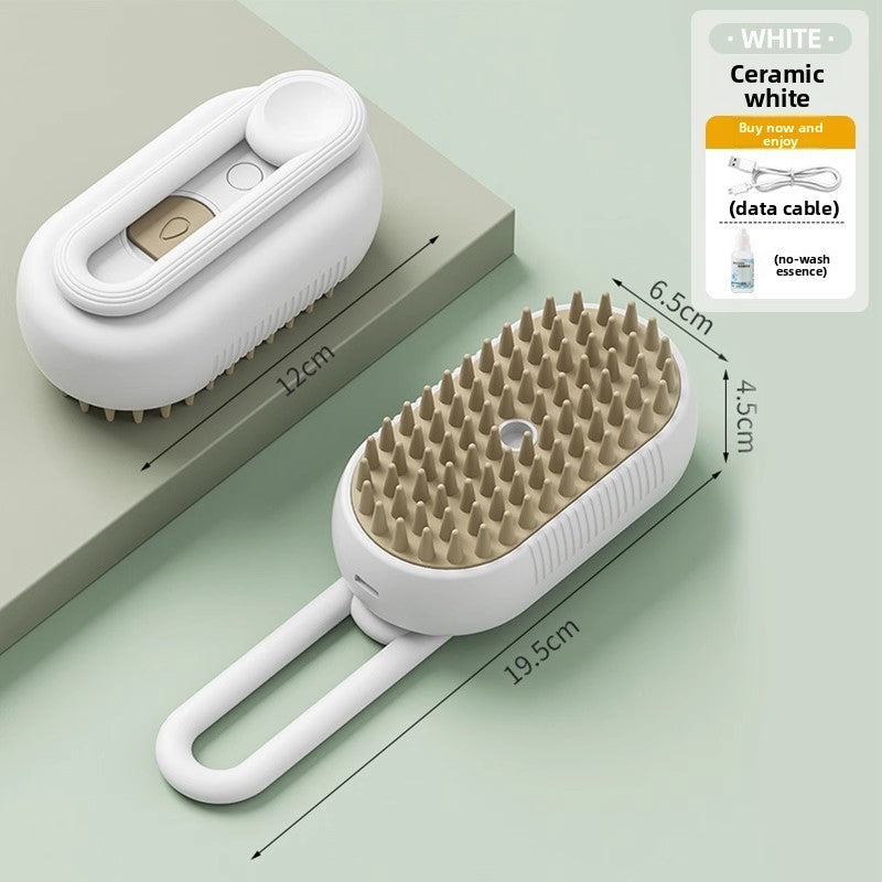 Electric Spray Pet Grooming Brush with Massage Function