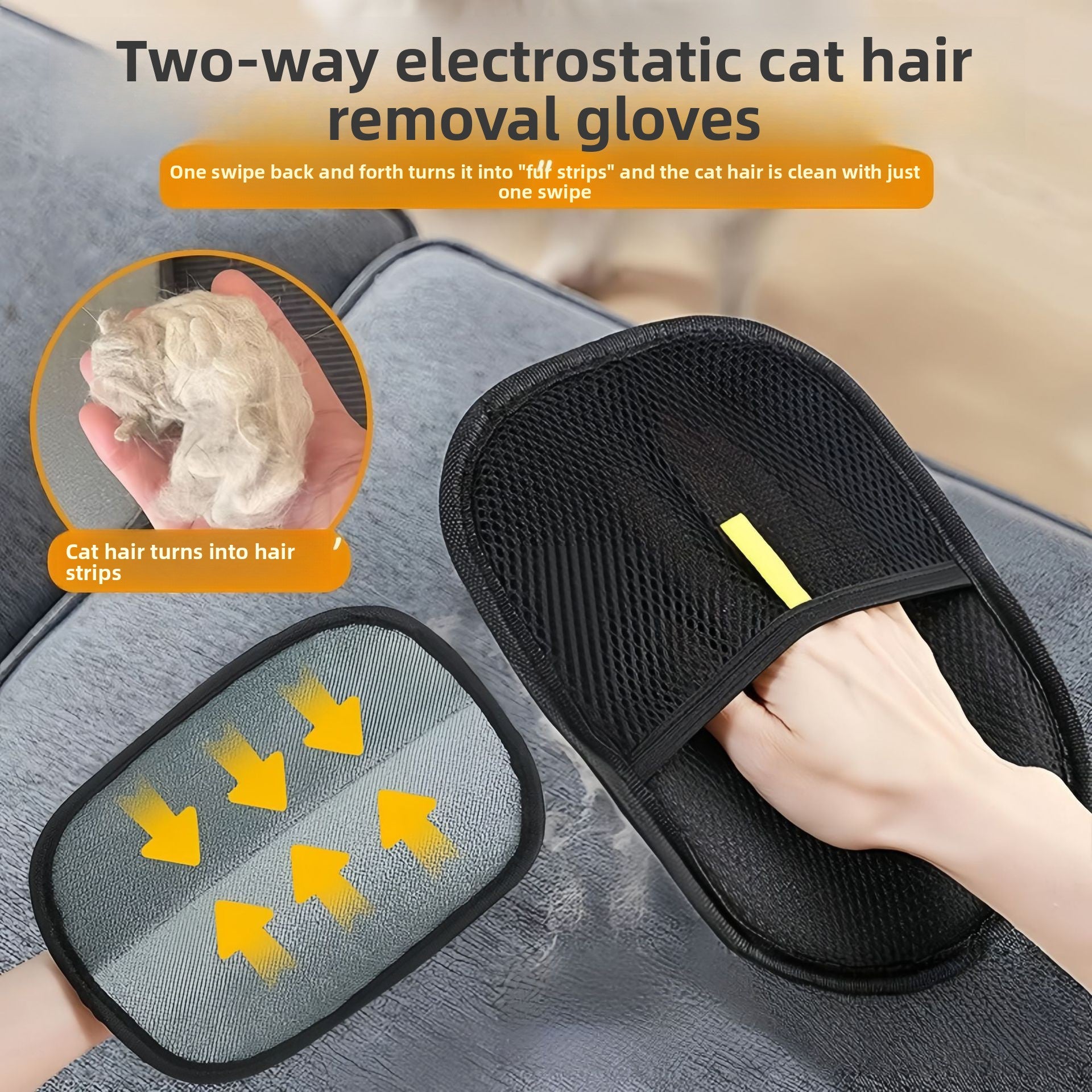 Pet Static Hair Removal Gloves