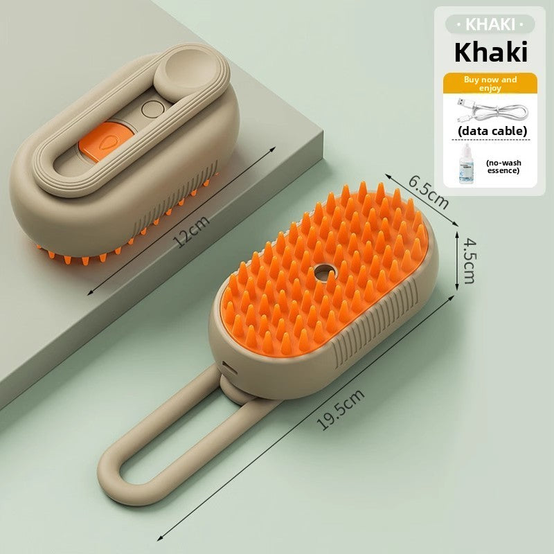 Electric Spray Pet Grooming Brush with Massage Function