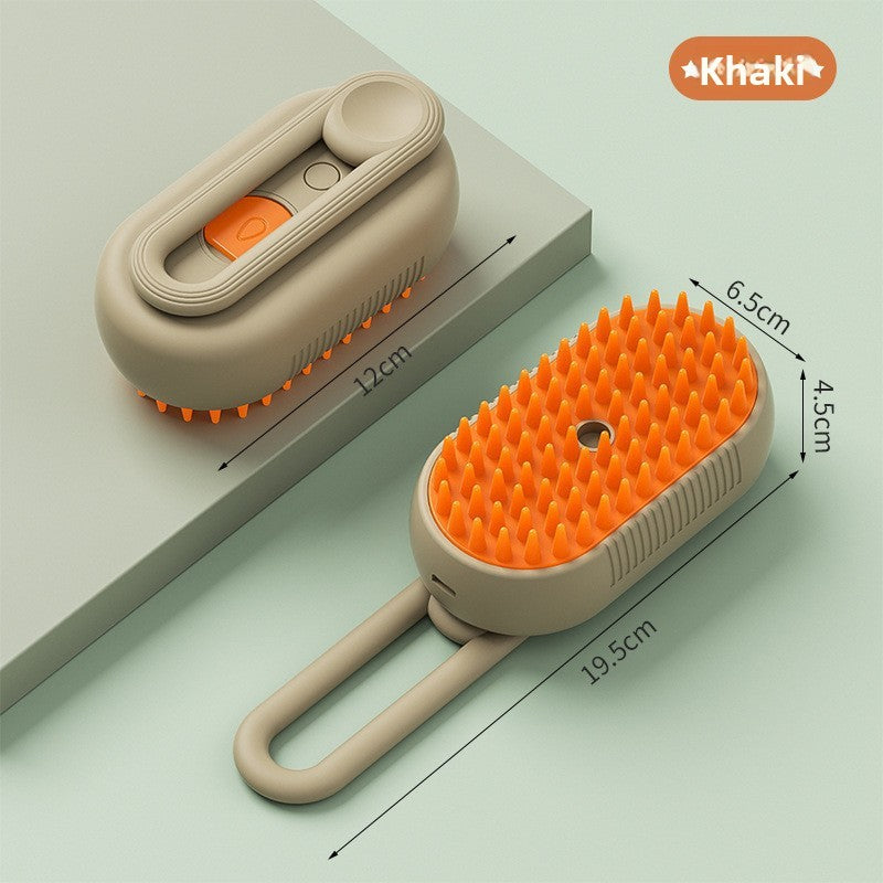 Electric Spray Pet Grooming Brush with Massage Function