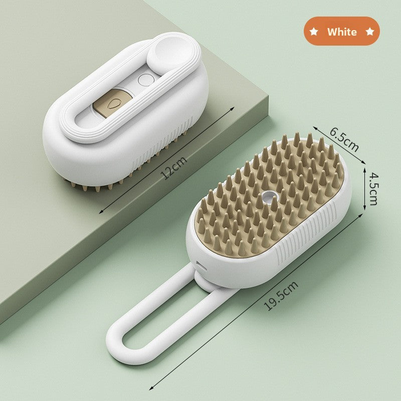 Electric Spray Pet Grooming Brush with Massage Function