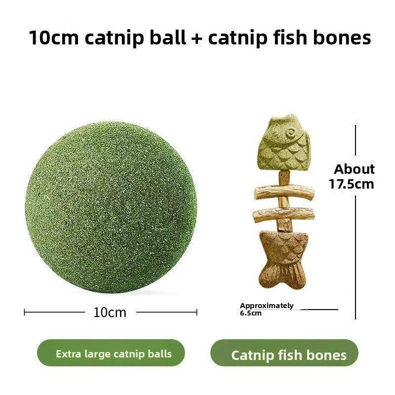 Catnip Fish Bone Chew Toy for Dental Play
