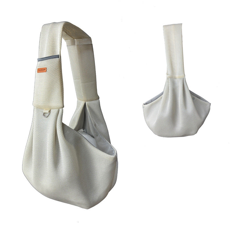 Foldable Pet Crossbody Bag with Breathable Mesh